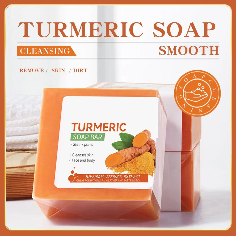 Hand Made Turmeric  Face Soap Tender Skin Care Beauty